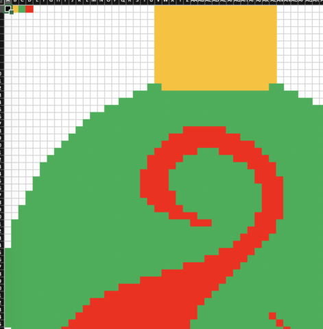 Needlepoint Ornament Template example design teaser