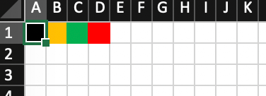 color palette in excel